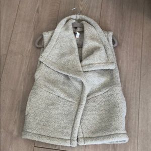 Tan/Gray Fleece Lucy Vest